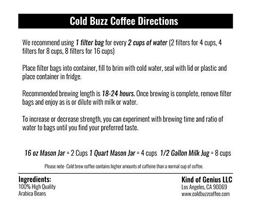 Dark Roast Cold Brew Coffee 5-Pack